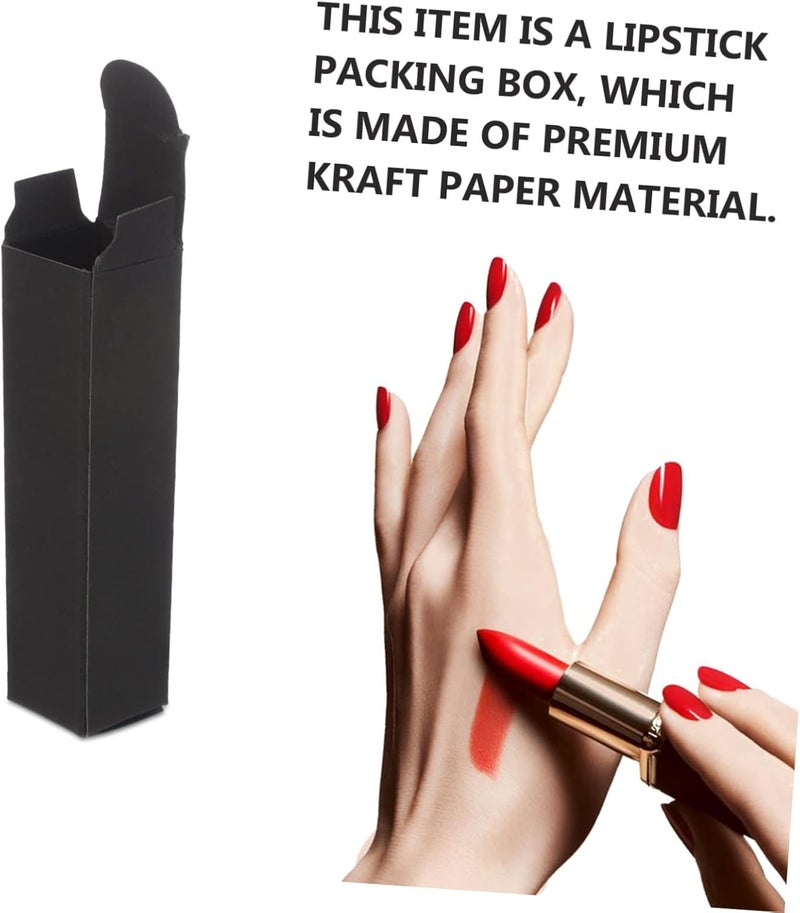 50pcs Kraft Paper Lipstick Boxes Small Essential Oil Wrapping Gift Packaging for Diy Lip Balm Convenient Flat Assembly for Parties and Special Occasions - Image 2