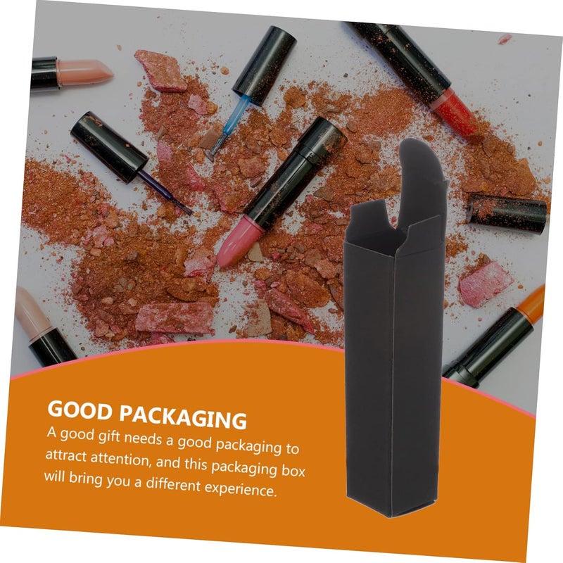50pcs Kraft Paper Lipstick Boxes Small Essential Oil Wrapping Gift Packaging for Diy Lip Balm Convenient Flat Assembly for Parties and Special Occasions - Image 3