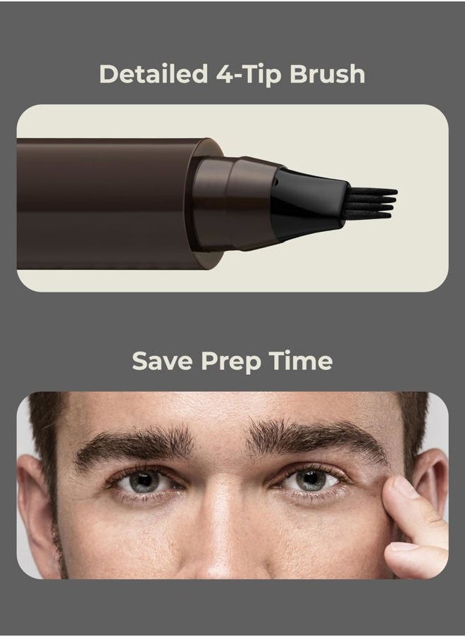 OBgE - Magic Tattoo Brow (Natural Gray, 0.1oz) - Fork-Tip Eyebrow Pen for Natural, Long-Lasting Eyebrow Makeup. Water-Resistant, Smudge-Proof Formula with Precise Application. - Image 1