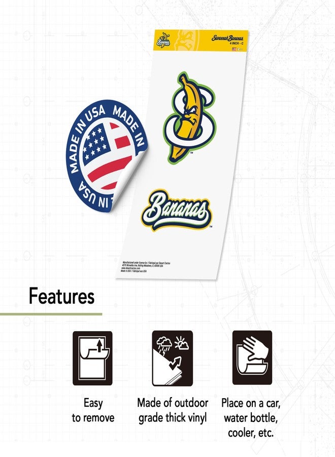 Desert Cactus Savannah Bananas Sticker Decal Vinyl Baseball Laptop Water Bottle Car Scrapbook (Type 4 inch C) - Image 2