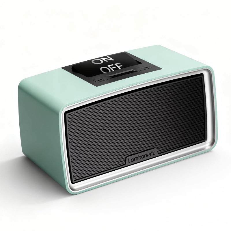 Lamborsafe One-Button Music Player for Seniors, Simple Audiobook Player for Elderly & Dementia Patients, MP3 Player Device with 32GB TF Card, Gift for Alzheimerâ€™s, Visually & Mobility-Impaired (Cyan) - Image 1