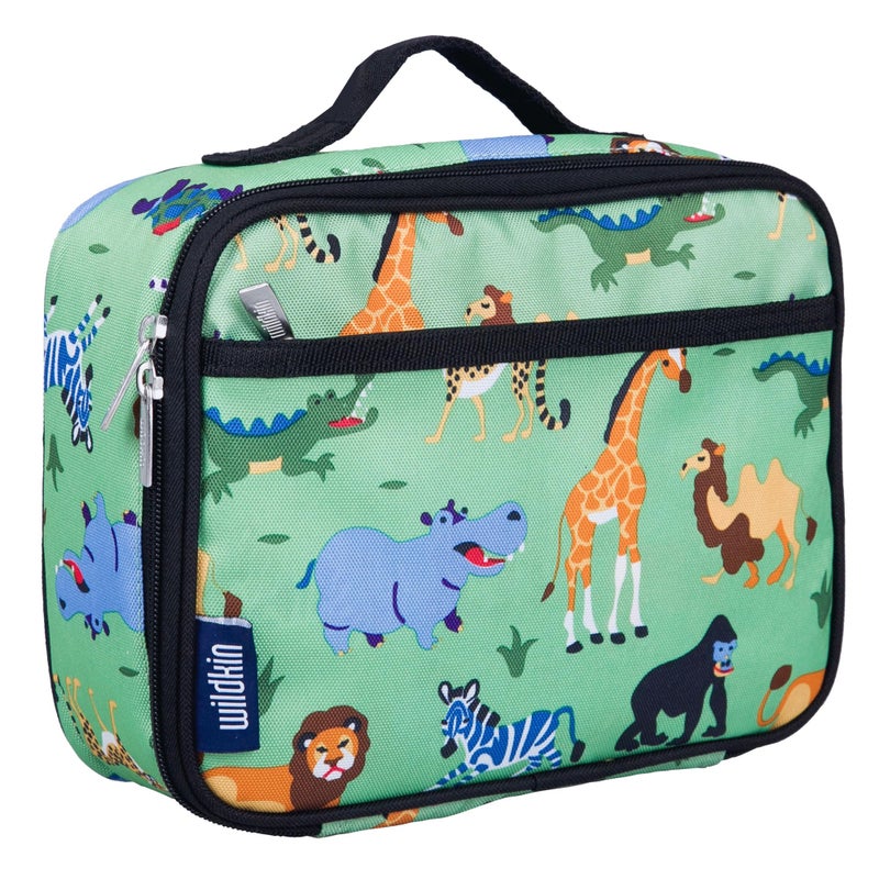 Wildkin Wildkin Kids Insulated Lunch Box  Durable and Reusable for School  Travel  Wild Animals 