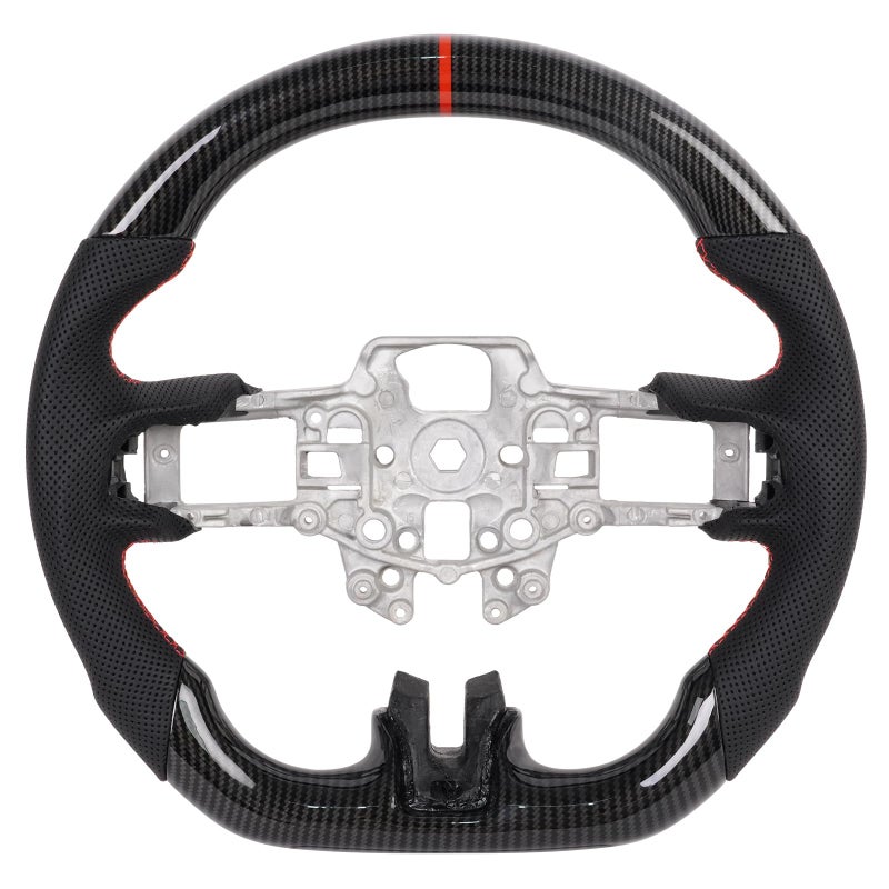 JIANGGAI Hydro-Dip Carbon Fiber Steering Wheel Fit For Mustang 2015-2017 EcoBoost GT Shelby-Mustang GT350 GT350R 2.3L 5.0L No Heated-JIANGGAI - Image 5