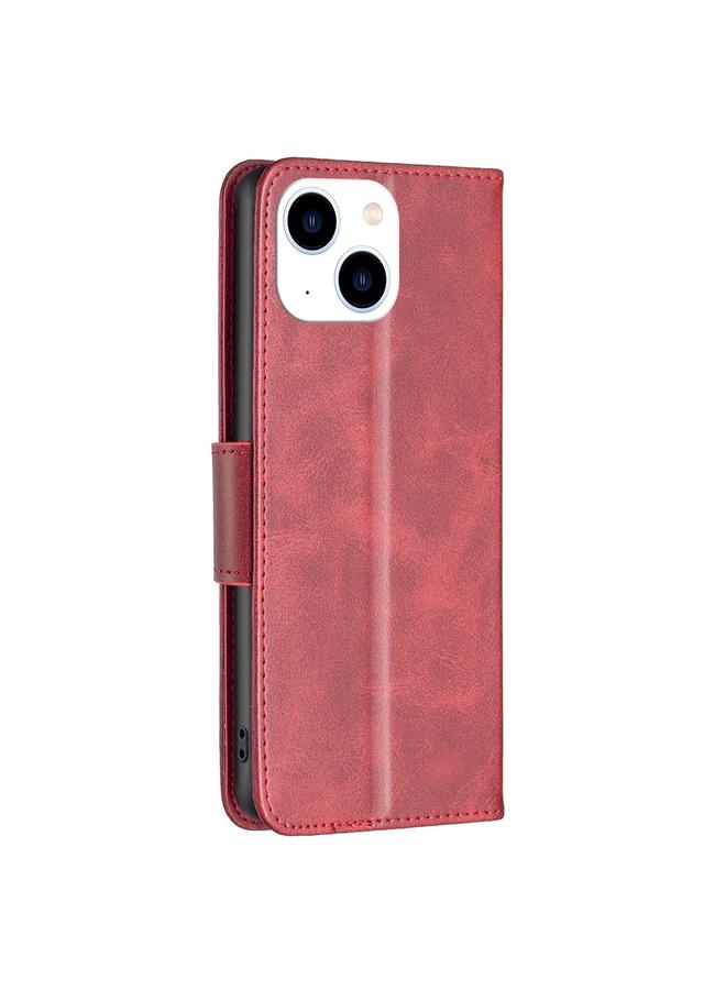 S-TOP Case For iPhone 15 Lambskin Texture Pure Color Flip Leather Phone Case - Image 3