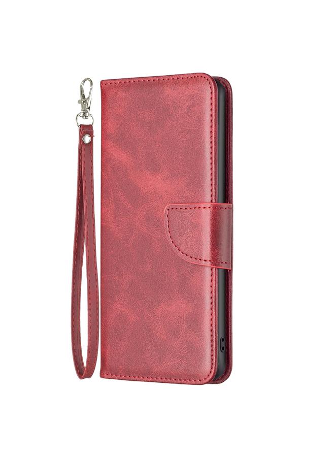 S-TOP Case For iPhone 15 Lambskin Texture Pure Color Flip Leather Phone Case - Image 2