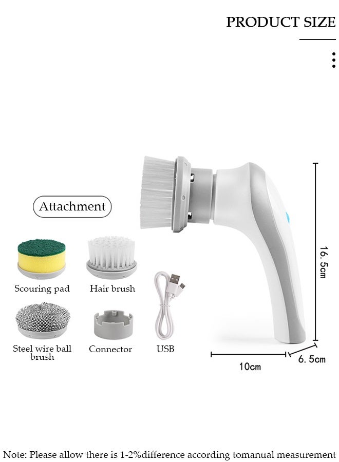 DUNISO Electric Spin Scrubber, Cordless Cleaning Brush with 3 Brush Heads Portable Handheld Cleaning ToolRechargeable Grout Brush Power Scrubber for Tub Floor Kitchen Wall Tiles - Image 2
