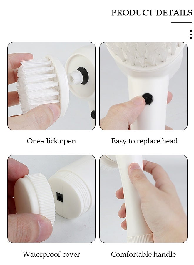 DUNISO Electric Spin Scrubber, Cordless Cleaning Brush with 3 Brush Heads Portable Handheld Cleaning ToolRechargeable Grout Brush Power Scrubber for Tub Floor Kitchen Wall Tiles - Image 3