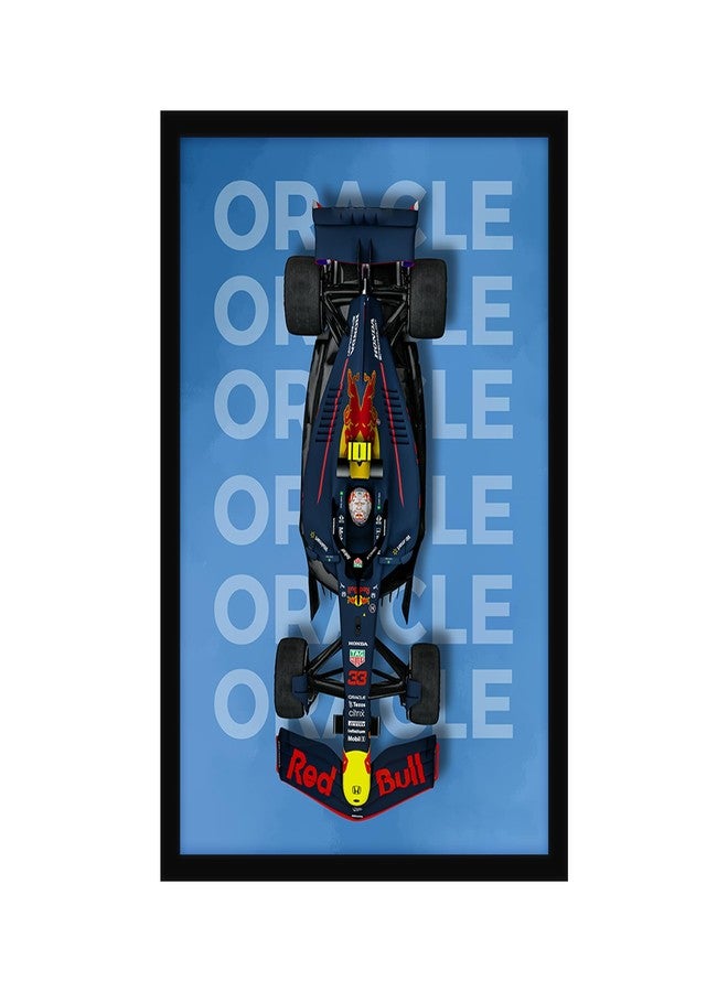 CodersParadise Red Racing F1 Car Poster Frame | Premium A4 Framed Wall Art for Bedroom, Office & Gaming Setup | Dynamic Formula 1 Supercar Décor for Motorsport Fans & Collectors