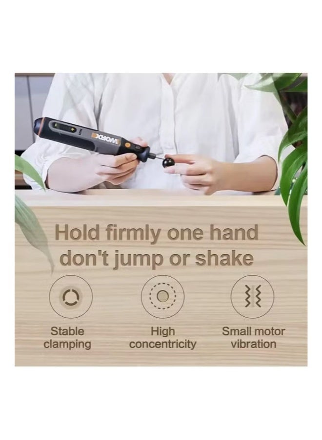 Worx  Tool 4V Cordless Mini Drill Engraving Grinding Polishing Machine USB Charger Variable Speed Power Tools Set - Image 3