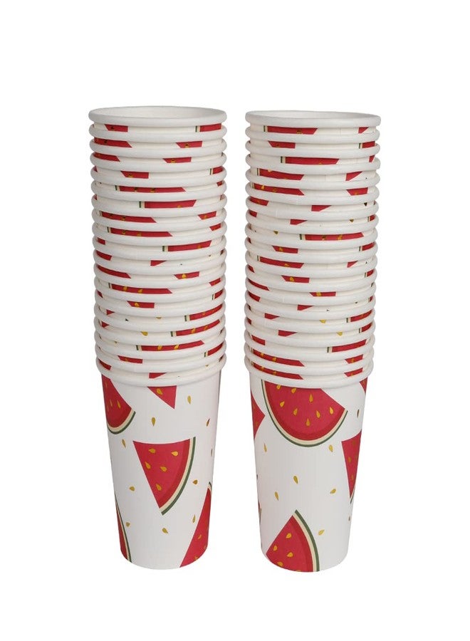 Geeklife Gold Watermelon Paper Party Cups Bulk, 9 oz Noble Gold Foil Fruit Disposable Decorative Cups Set,40 pcs - Image 1