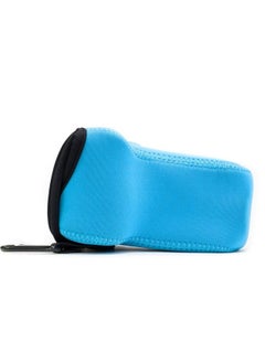MegaGear Mg741 Panasonic Lumix Dmcgx85 Dmcgx80 (14140Mm) Ultra Light Neoprene Camera Case Blue Pu Leather  - Image 4