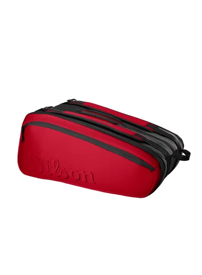 Wilson Clash V2 Red Tennis Racket Bag, Adults, Holds up to 15 rackets