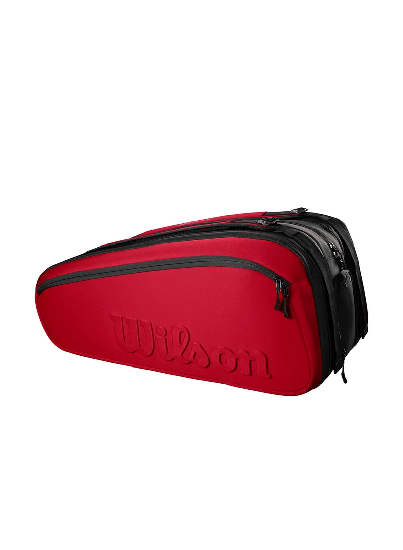 Wilson Clash V2 Red Tennis Racket Bag, Adults, Holds up to 15 rackets