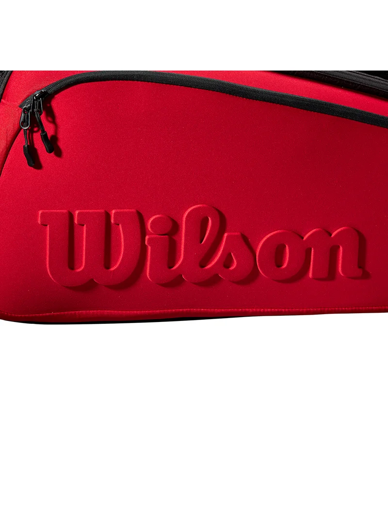 Wilson Clash V2 Red Tennis Racket Bag, Adults, Holds up to 15 rackets