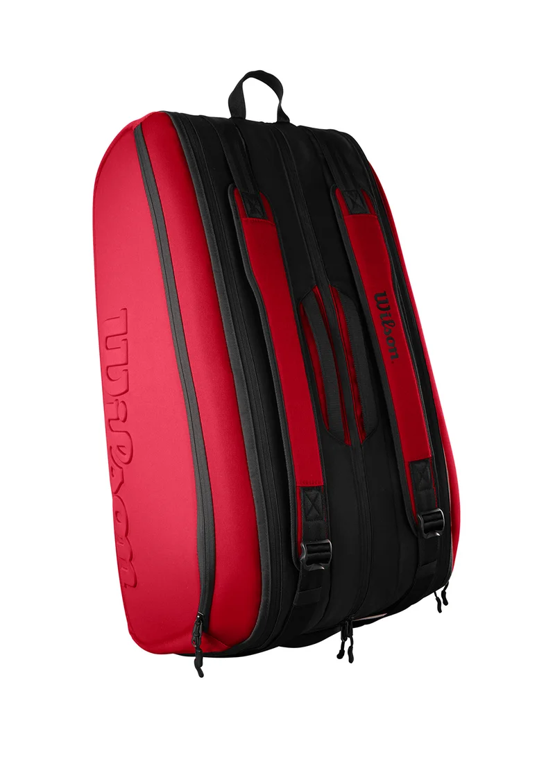 Wilson Clash V2 Red Tennis Racket Bag, Adults, Holds up to 15 rackets