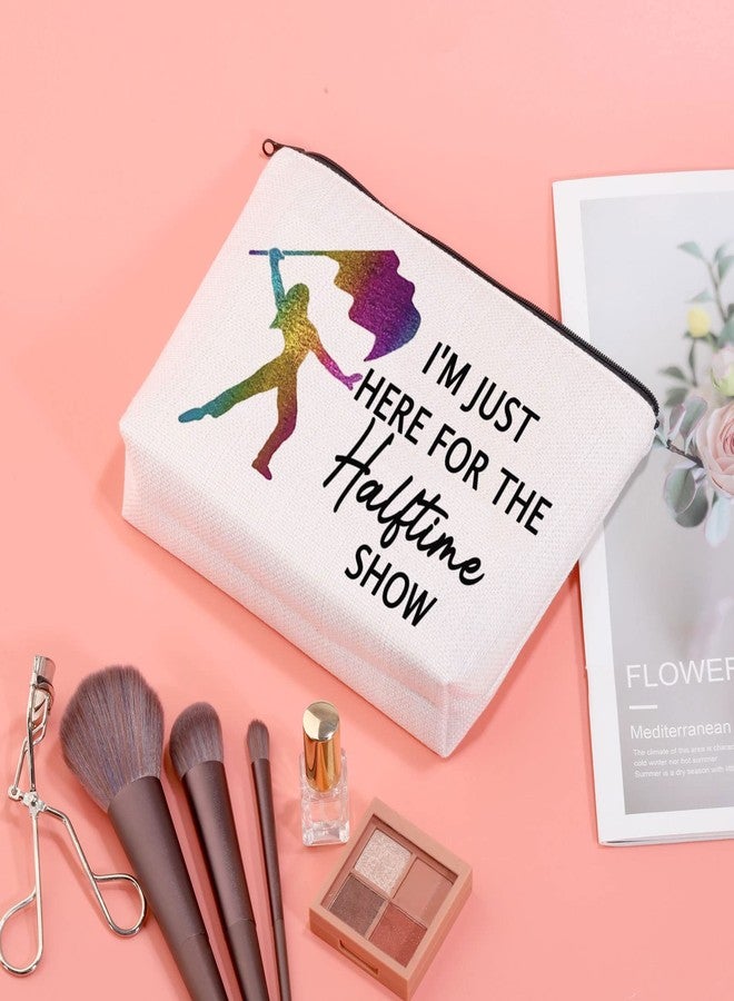 جي اكس جي زد اس او حقيبة مكياج سفر من JXGZSO Color Guard Gifts، مكتوب عليها "أنا هنا فقط من أجل عرض ما بين الشوطين"، مناسبة للمراهقين (حقيبة عرض ما بين الشوطين). - Image 3