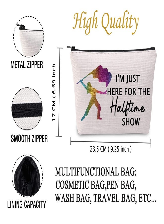 جي اكس جي زد اس او حقيبة مكياج سفر من JXGZSO Color Guard Gifts، مكتوب عليها "أنا هنا فقط من أجل عرض ما بين الشوطين"، مناسبة للمراهقين (حقيبة عرض ما بين الشوطين). - Image 2