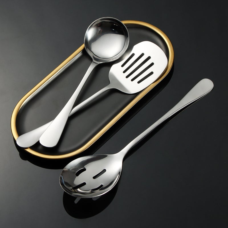 1010 Series Stainless Steel Serving Spoon And Spatula For Restaurants, Els, And Canteens With Long Handles, Small Soup Ladle For El And Canteen Use - Image 5