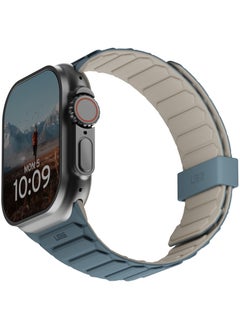 Urban Armor Gear UAG Pathfinder [Reversible Magnetic Silicone Strap] Compatible with Apple Watch Band for Apple Watch ULTRA 2 / Ultra 49mm, Watch 45mm/44mm/42mm Series 9-1 - Dune | Cloud Blue  - Image 4