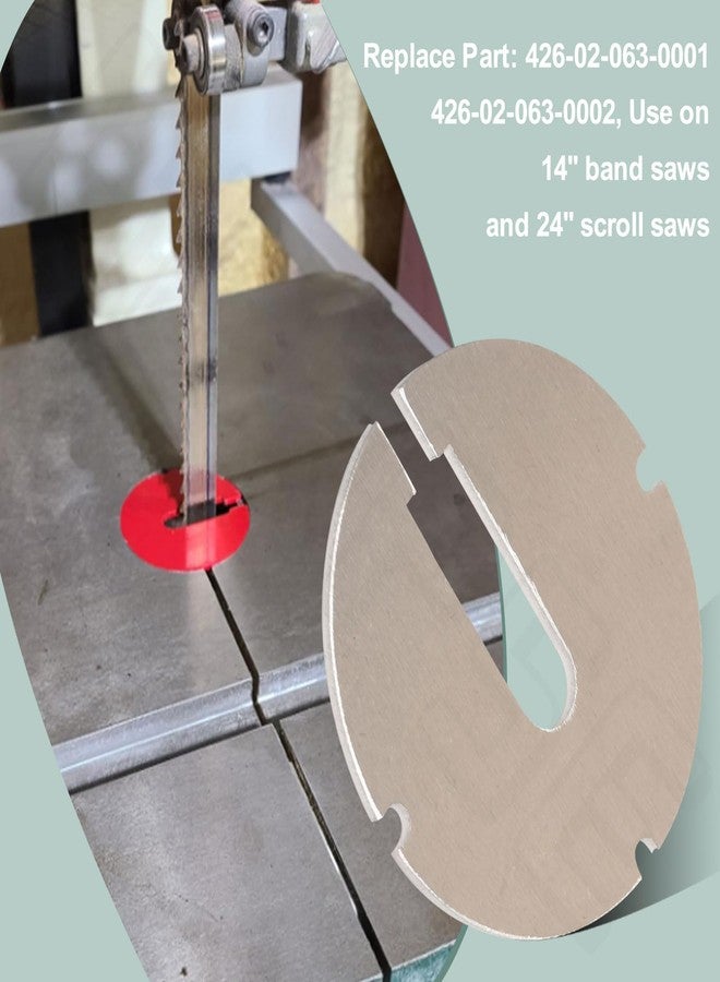 BERPSE (Pack of 2) 426-02-063-0001 426-02-063-0002 Table Inserts (Diameter: 2.5 in, Thickness: 0.1 in) Compatible With Delta 14 Part/Rockwell 14" Band saws and 24" Scroll saws - Image 3