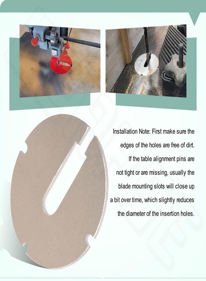 BERPSE (Pack of 2) 426-02-063-0001 426-02-063-0002 Table Inserts (Diameter: 2.5 in, Thickness: 0.1 in) Compatible With Delta 14 Part/Rockwell 14" Band saws and 24" Scroll saws - Image 4