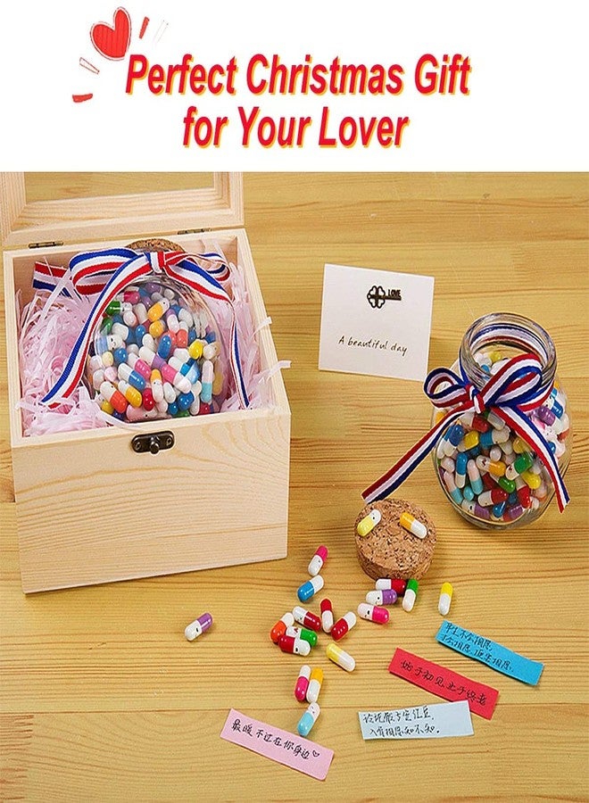PartyYeah 300 Pcs Tiny Love Message Capsule Letter in a Bottle Cute Love Friendship Half Pill in Random Color - Image 2