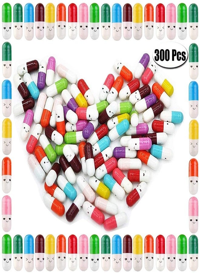 PartyYeah 300 Pcs Tiny Love Message Capsule Letter in a Bottle Cute Love Friendship Half Pill in Random Color - Image 1