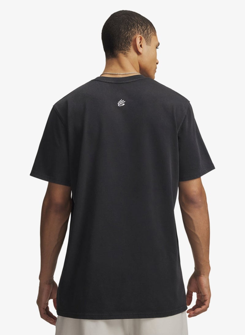 UNDER ARMOUR Curry Noun Logo T-Shirt - Image 2