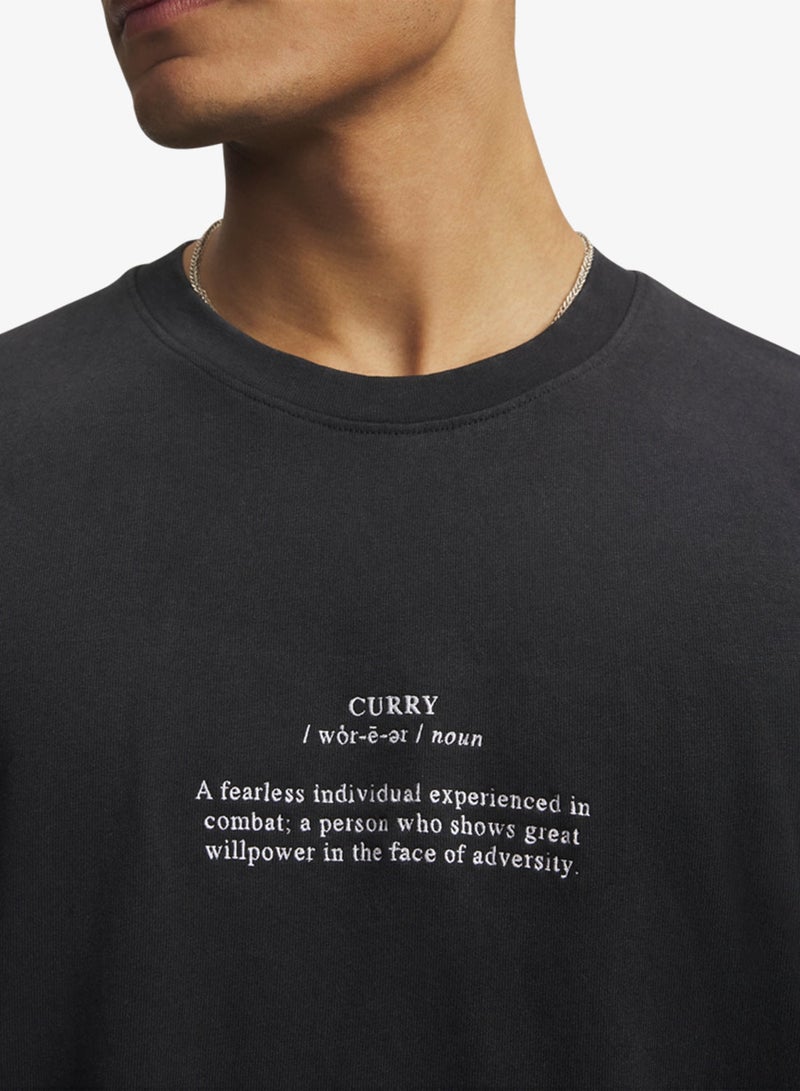 UNDER ARMOUR Curry Noun Logo T-Shirt - Image 3