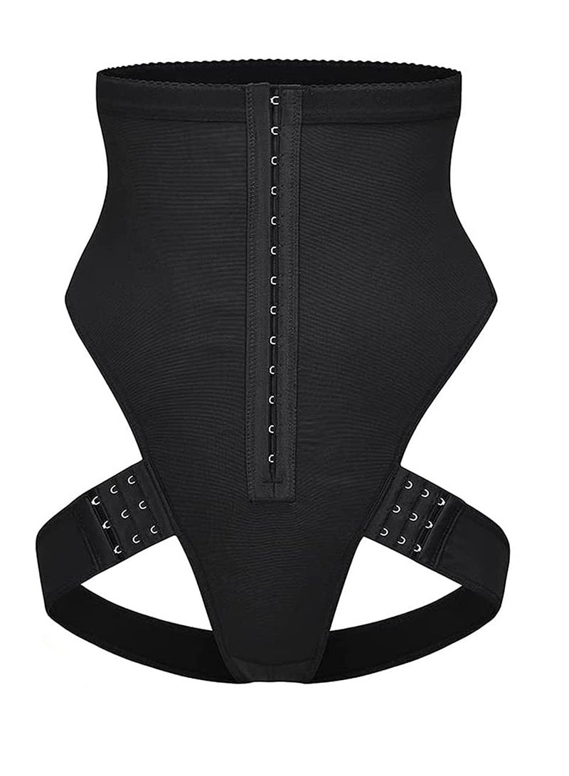 SOLARAE Women's Abdominal Shapewear High-waisted Buttocks Lifting Abdominal Corset Corset One-piece Shapewear Abdominal Trainer (Black Large) - Image 5