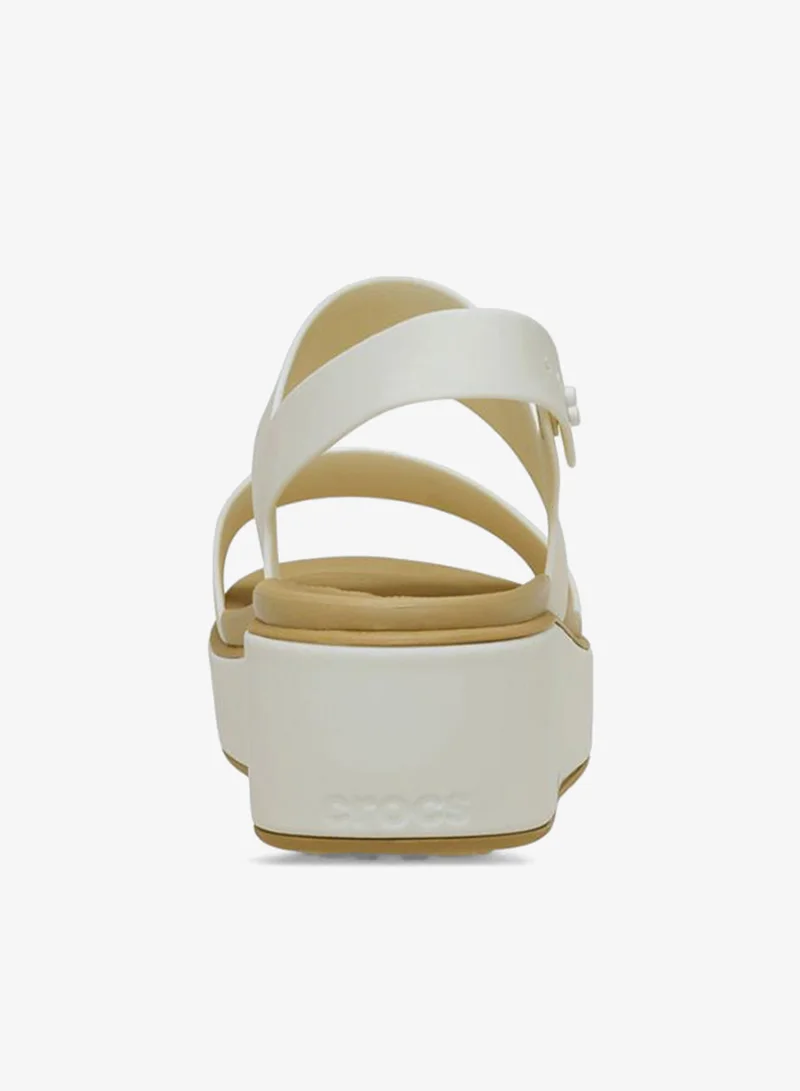 crocs Chalk/Tan Brooklyn Matte Wrap Wedge Sandals for Women | Best Price UAE