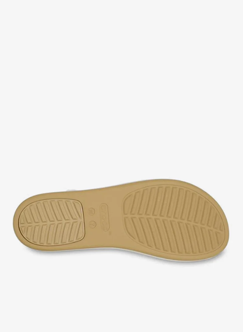 crocs Chalk/Tan Brooklyn Matte Wrap Wedge Sandals for Women | Best Price UAE