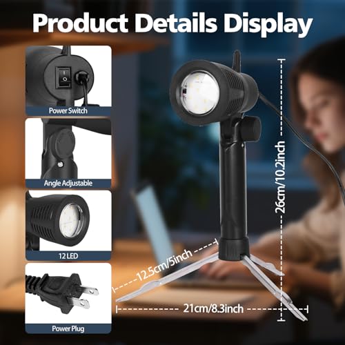 EMART Photography LED Continuous Light Lamp 5500K Portable Camera Photo Lighting for Table Top Studio - 2 Sets - Image 5