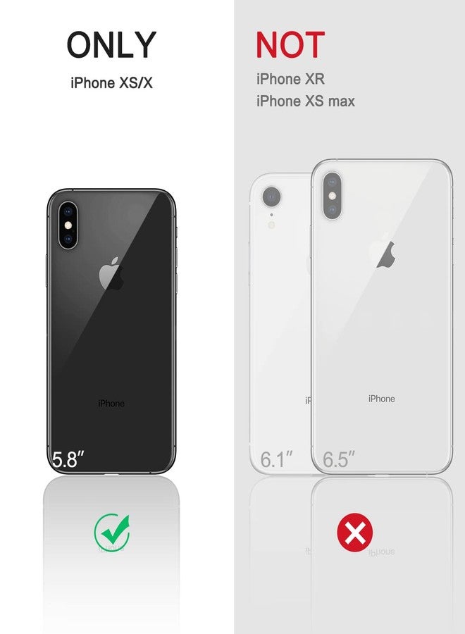 ديكسنور جراب Dexnor لهاتف iPhone X/iPhone Xs، [واقي شاشة مدمج وحامل] غطاء واقٍ شديد التحمل مقاوم للصدمات بمواصفات عسكرية لهاتف iPhone X/iPhone Xs، أسود - Image 2