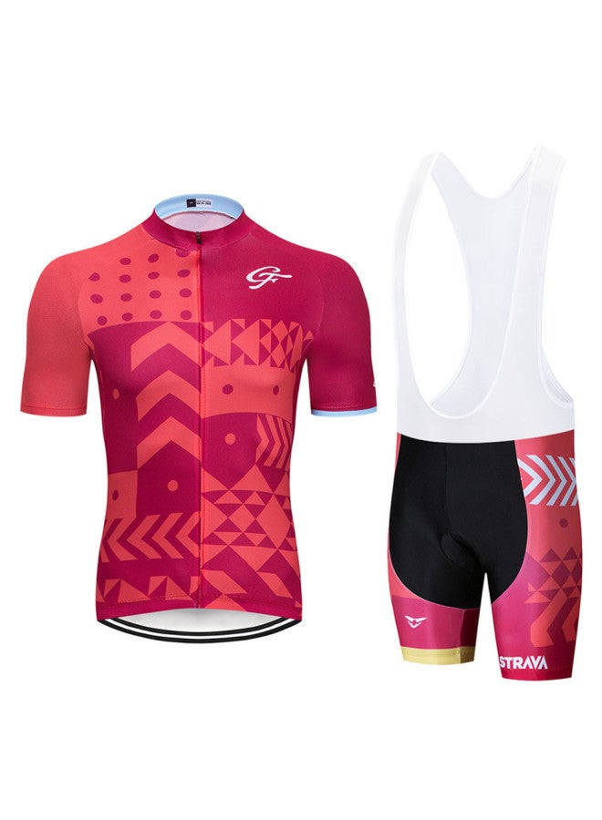 Strav Tour De France Suit Summer Short-sleeved Bicycle Clothes Men's Road Cycling Shorts Suit