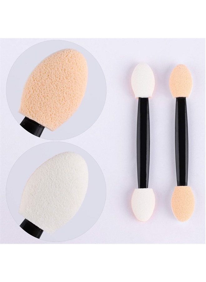 Tbestmax 150 Eye Shadow Applicator Disposable Foam Makeup Brush Sponge Tipped Oval Eyeshadow Applicators Dual Sides with A Box  - Image 2