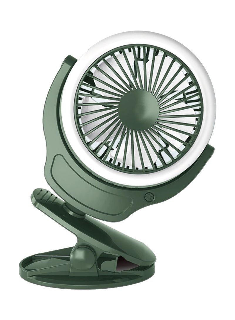 Teknum 2-IN-1 Stroller USB Charging Fan with Light-Green - Image 1