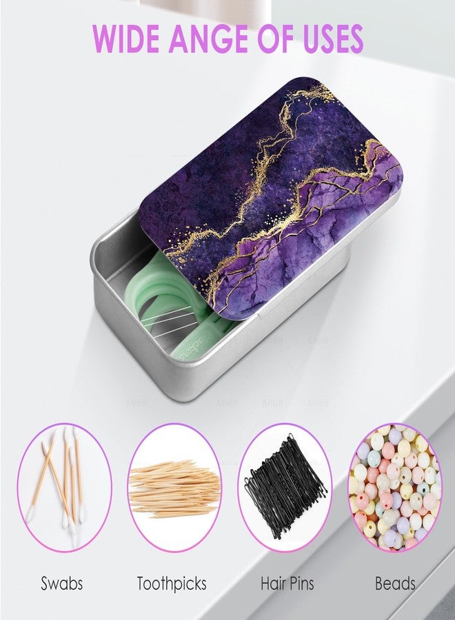 Gerkia 2Pack Travel Floss Picks Case，Refillable Portable Floss Pick Holder Container，Small Floss Dispenser and Dental Floss Holder，Small Tin Box Containers. - Image 3