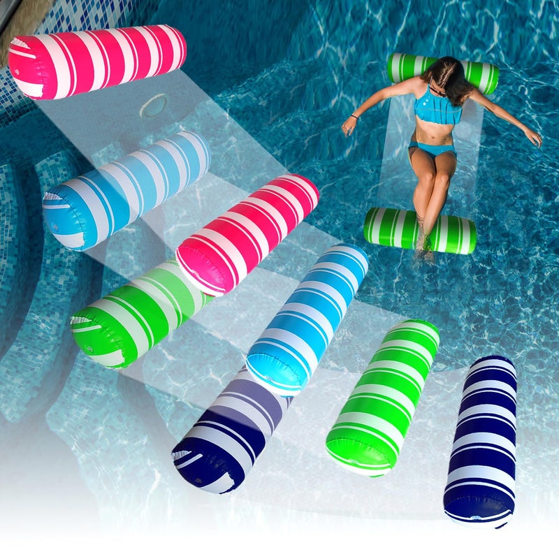 Annil 4 Pack Inflatable Pool Floats Adult Size Water HammockFloats for Swimming Pool4in1 MultiPurpose Pool Floating ToysPool Rafts Lounge Chairs Floatiesfor Adults Vacation Fun and Rest - Image 2