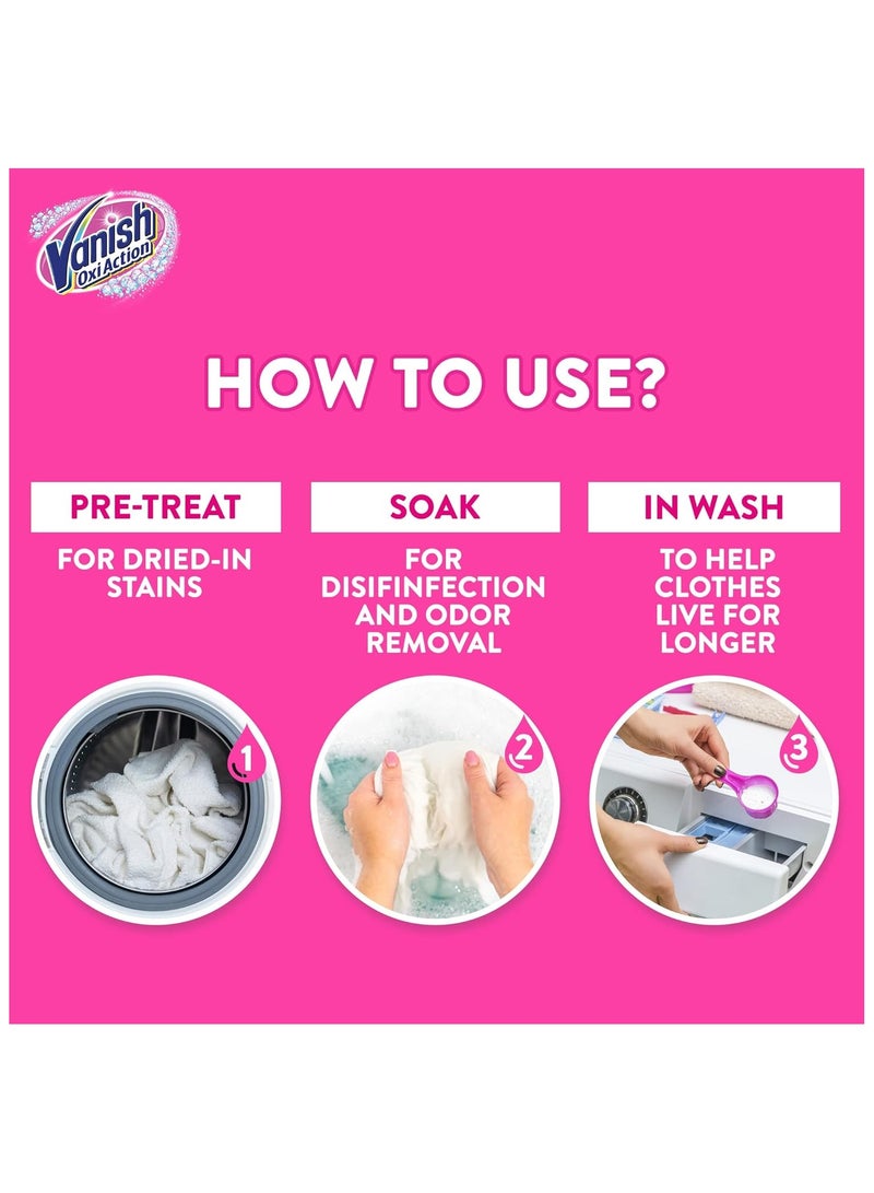 فانش أوكسي أكشن، مسحوق مزيل البقع عن الأقمشة للملابس البيضاء، 900جم - Image 2