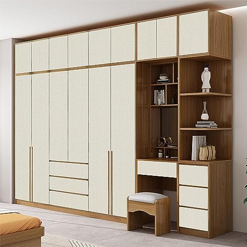 ELTON Textured Solid Color Plain Wallpaper Self Adhesive Waterproof Embossed Wallpaper for Wall Livingroom Bedroom Furniture Table top, Kitcken Almirah & Doors (Cream, 45 x 600 Cms) - Image 2