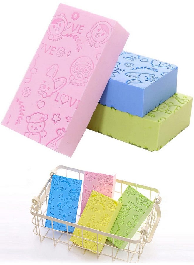 Bluwings Body scrubber ultra soft bath sponge dead skin remover face scrubber Pack of 3 multi - Image 1