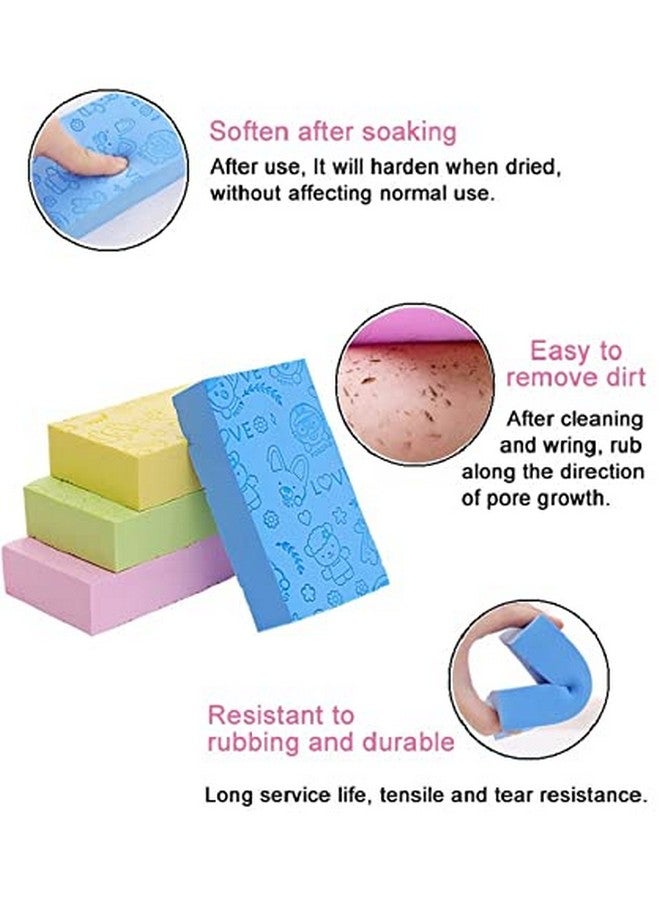 Bluwings Body scrubber ultra soft bath sponge dead skin remover face scrubber Pack of 3 multi - Image 2