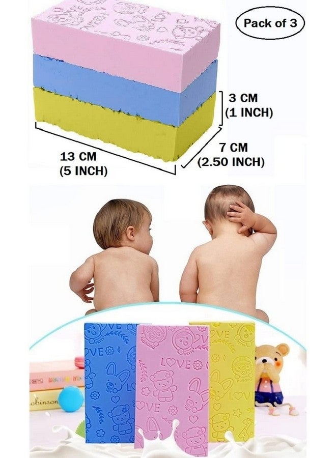 Bluwings Body scrubber ultra soft bath sponge dead skin remover face scrubber Pack of 3 multi - Image 4