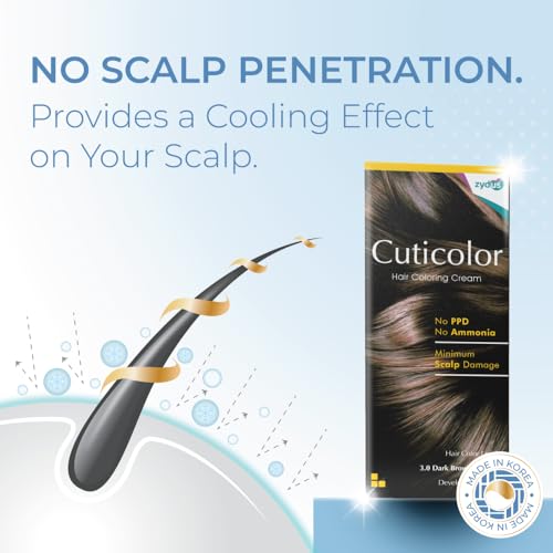Cuticolor Permanent Hair Color Cream|#1 Dr Prescribed|For Sensitive Skin|Eco Mechanism For Preserving Scalp Health|Enriched With Portulaca & Boseivela Extracts Dark Brown, 60G (Pack Of 1) - Image 4