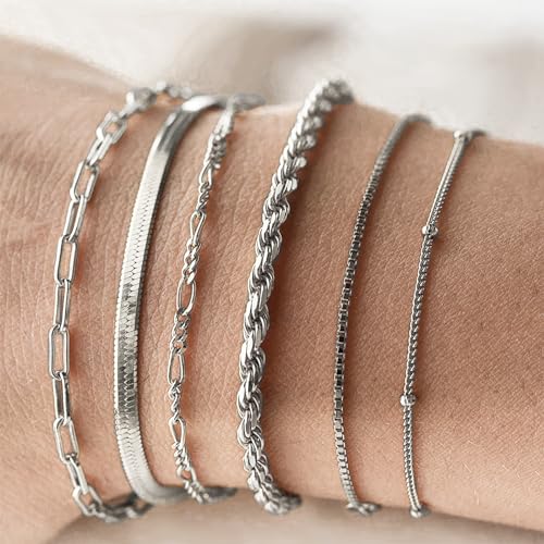 NEWITIN 69 Pieces Silver Jewelry Set for Women Fashion Costume Jewelry Silver Plated Necklace Bracelet Earrings Set for Women - Image 4
