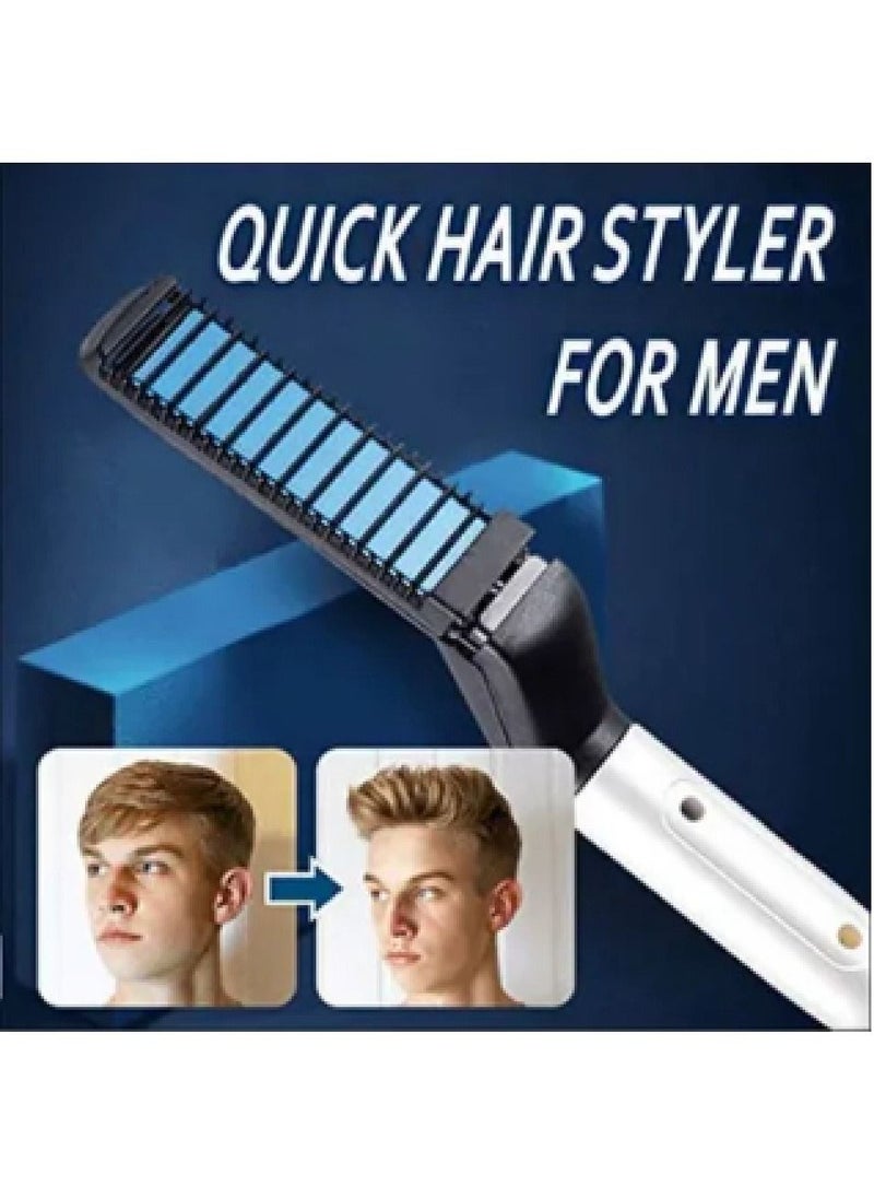 Generic Ceramic Hair Curling Iron Comb Beard Straightener  - Image 3