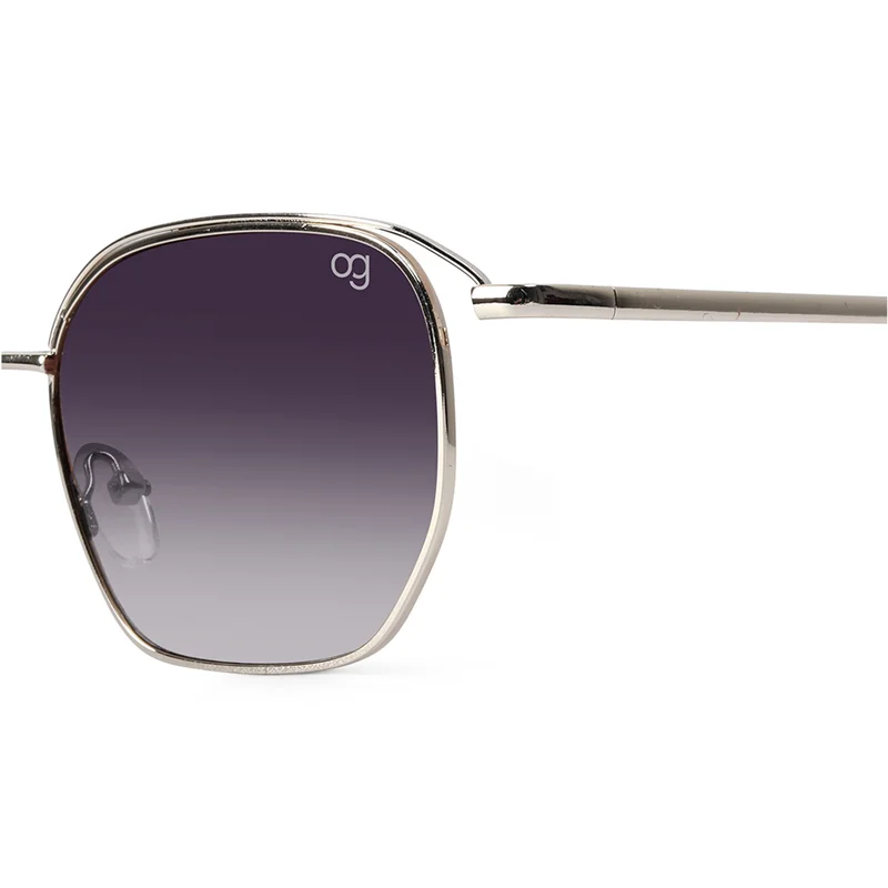ووجلز UV- Protected  Black Hexagonal Sunglasses
