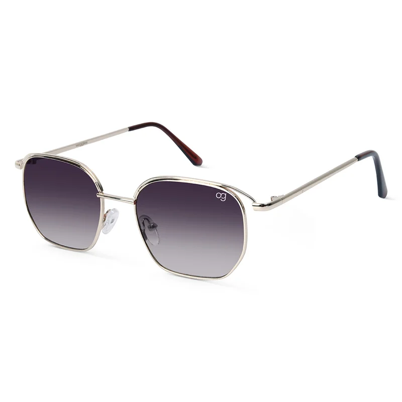 Woggles UV- Protected  Black Hexagonal Sunglasses