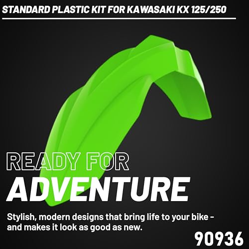 Polisport Motocross (MX) Restyling Kit for Kawasaki KX 125/250 (2003-2008) Dirt Bike – OEM Quality, Durable, Flexible & Perfect Fit – Green - Image 3